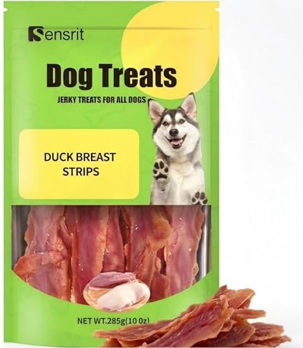 Duck Breast Strips Dog Treats - 10 Oz Premium Jerky Dog Treats, High Protein (45%) Real Duck Meat Snacks for All Dogs, Low Fat Training Rewards & Healthy Chews for Small Medium Large Dogs