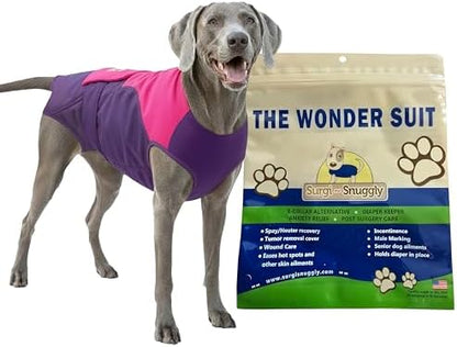 Surgi Snuggly Dog Surgery Recovery Suit, Cone Alternative, Spay/Neuter S