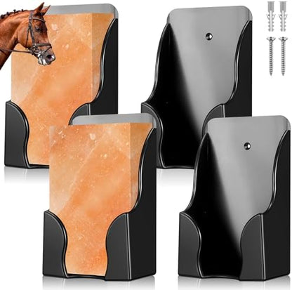 Yousoontic 2 Pcs Salt Block Holder for Horses Wall Mounted Plastic Stand