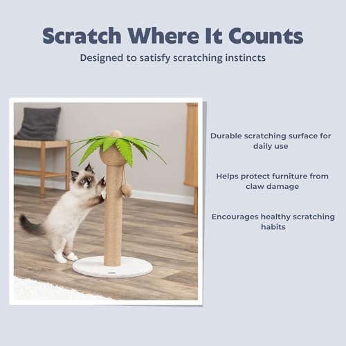 TRIXIE Palmela 25.6-in Palm Tree Cat Scratching Post with Jute Rope