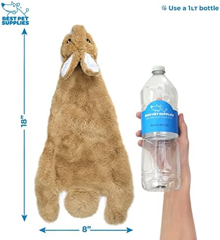 Best Pet Supplies 2-in-1 Stuffless Squeaky Dog Toy - Pack of 4, Large