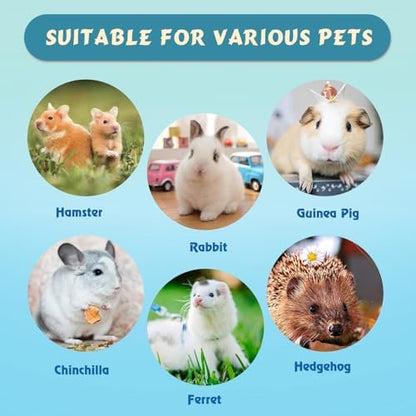 Large Rabbit Foraging Toy with Bell, Washable Snuffle Ball for Rabbits Toys Interactive Puzzle Bunny Toy Treat Dispenser Encourage Natural Foraging Skills Slow Feeder for Small Animals - Blue