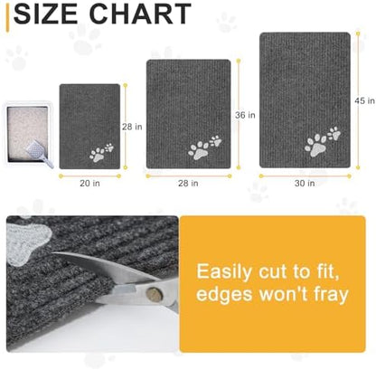 BEAUTYZOO Cat Litter Mat, 20" x 28" Litter Trapping Mat, Waterproof