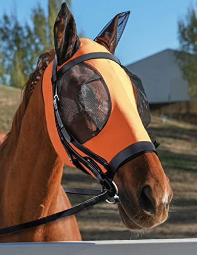 Horse Fly Mask with Ears, Fly Mask for Horses, Breathable Mesh