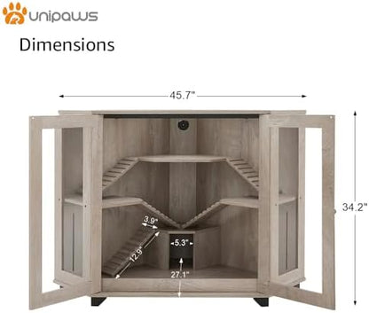 unipaws Chinchillas Hedgehog Cage with Ramp and House, Large Size