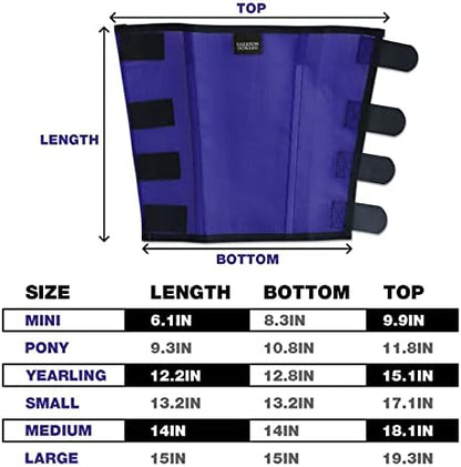 Harrison Howard Loose Fitting Fly Boots UV-Protective Extra Tough Mesh Ventilated Four Fasteners Stay-on Design Protect Horse Legs & Stomp-Reducing Set of 4 Deep Navy Large
