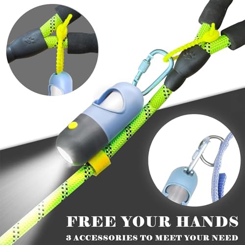 YUCHIYA Dog Poop Bag Holder Dispenser with LED Flashlight(Blue)
