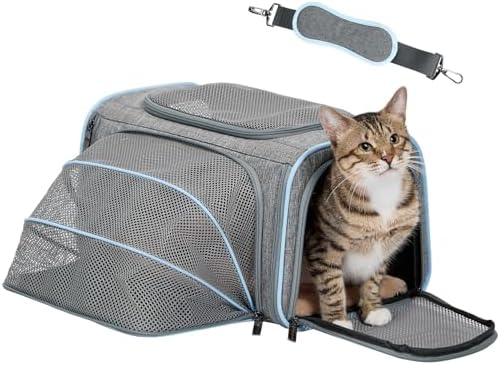 Petsfit Small Expandable Cat Carrier for Air Travel, Up to 9 lb