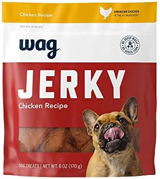 Amazon Brand - Wag Soft & Tender American Jerky Dog Treats – Chicken Recipe (6 oz)