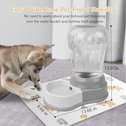 STALTWO 1.6 Gallon Automatic Dog Water Dispenser, Non-Slip Mat, BPA-Free