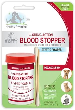 Four Paws Healthy Promise Quick-Action Blood Stopper Styptic Powder, 0.5 oz