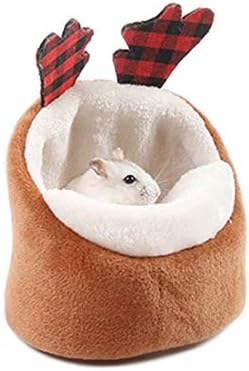 Soft Small Pet Bed, Hamster Nest Pouch Cute Mouse House Hammock Sugar Glider Hideout Cage Accessories, Bedding for Gerbil Degu Golden Bear Hedgehog