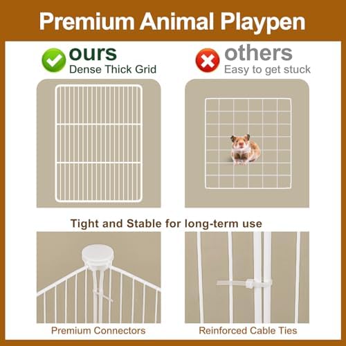VISCOO 20 Panels Small Animal Playpen, Pet Playpen, Guinea Pigs Cages