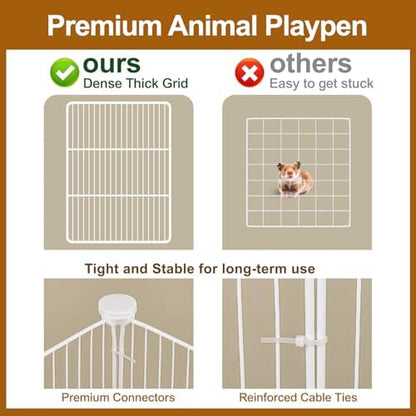 VISCOO 20 Panels Small Animal Playpen, Pet Playpen, Guinea Pigs Cages