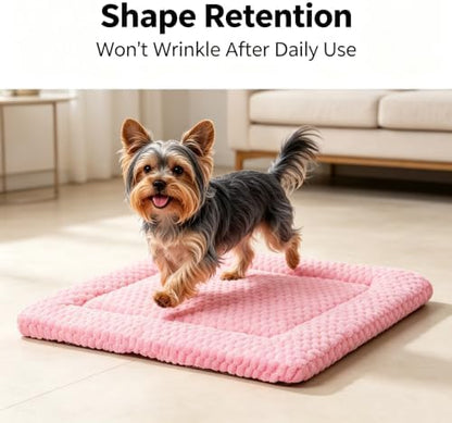 Dog Bed Mat - Durable & Cute Crate Dog Beds for Small Dogs & Cats, Comfortable Kennel Pad for Home, Crate & Travel