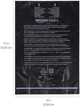 Amazon Basics Dog Poop Leak Proof Bags with Dispenser and Leash Clip, Unscented, 13" x 9", 900 Count (60 Rolls)