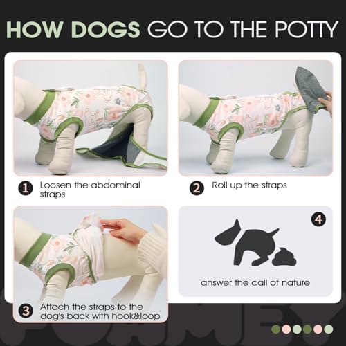 FUAMEY Surgery Suit for Dogs Female After Spayed, Soft Onesie for Surgery