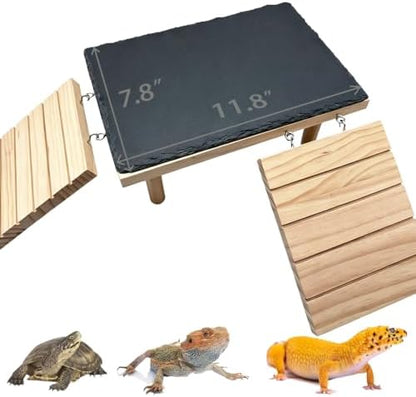 Bearded Dragon Basking Platform Climbing Tank Accessories Reptile Hideout