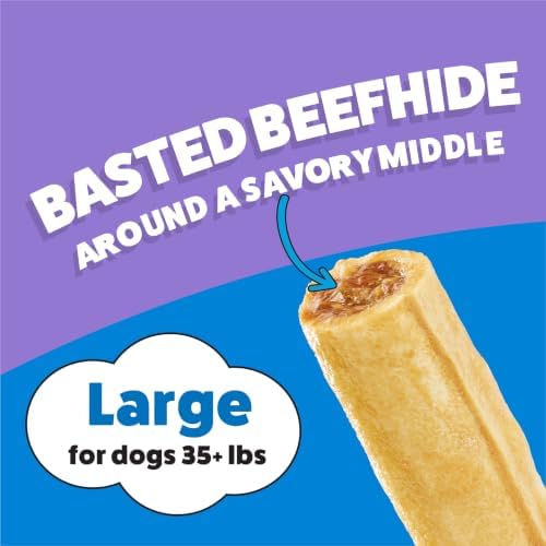 Purina Busy Rollhide Rawhide Large Dog Chew Treats Made with Real Beefhide