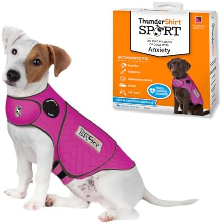 ThunderShirt for Dogs Calming Anxiety Vest, Small, Fuchsia Sport