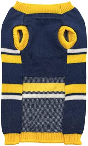 NCAA Michigan Wolverines Dog Sweater, Size Extra Large. Warm and Cozy Knit Pet Sweater with NCAA Team Logo, Best Puppy Sweater for Large and Small Dogs