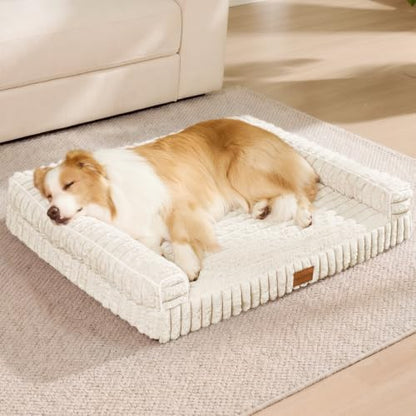 Orthopedic Large Dog Bed Furry Pet Bed, Washable Cover 42''X28''