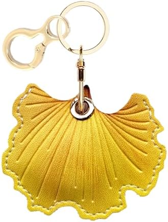 BORKUANA PU Leather Keychain Holder Protective Case Compatible with AirTag