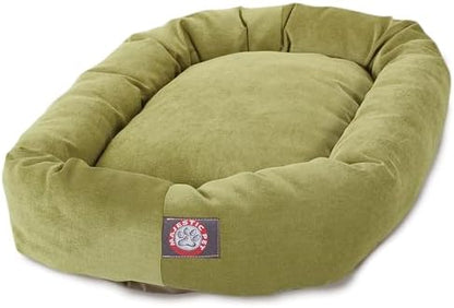Majestic Pet Micro Velvet Dog Bed, 32 Inch Medium, Round, Washable, Apple