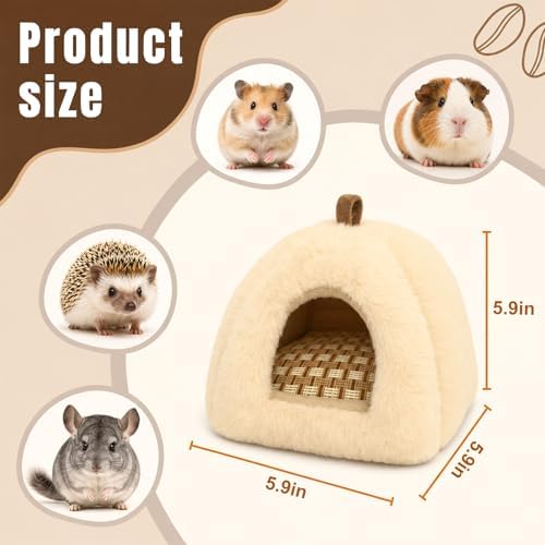Guinea Pig Hideout with Removable Cooling Mat, Small Animal Bed