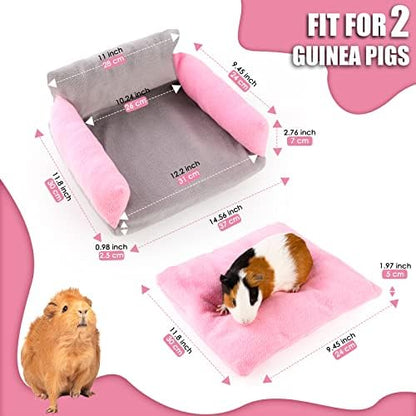 Guinea Pig Couch - Guinea Pig Sofa, Removable Cushioned Pillow, Stuffed Arms and Back, Super Cozy, Ideal Bed for Small Pets