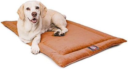 Majestic Pet Dog Crate Mat - Machine Washable Soft Plush Pet Bed Pad for Crates & Kennels | USA Crafted | 48"x30" Villa Orange