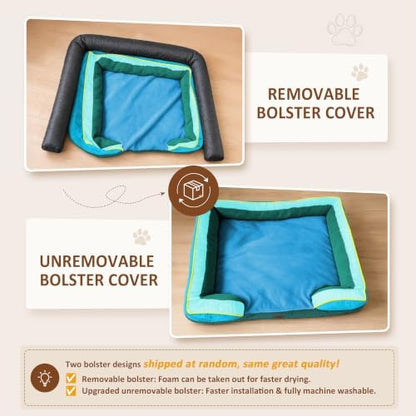 Comfort Expression Orthopedic Dog Bed for Extra Large Dogs with Bolster