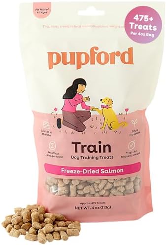 Pupford Freeze Dried Training Treats for Dogs & Puppies (Salmon, 4 oz)