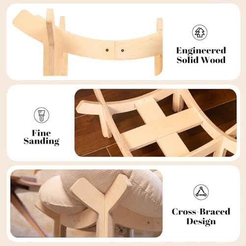 CHEERHOME PETS Elevated Cat Bed for Indoor Cats Couch Sofa Flower