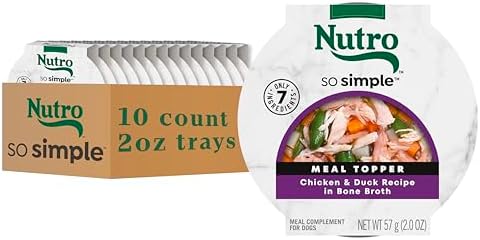 Nutro So Simple Wet Dog Food Topper, Chicken & Duck, 2 oz, 10 Count