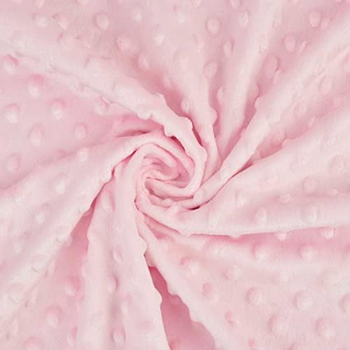 American Baby Company Heavenly Soft Chenille Security Blanket, 2-Layer Design with Minky Dot & Silky Satin, Pink, 14" x 14" for Boys and Girls (Pack of 2)