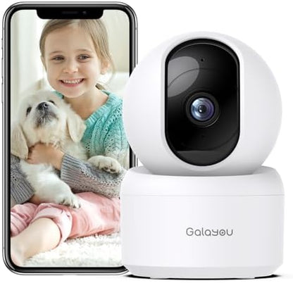 GALAYOU Indoor Camera, Pet Camera for Home Security in 2K, 2.4GHz WiFi, G2