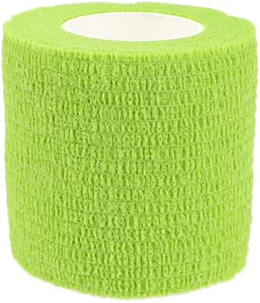 Self Adhesive Bandage Wrap Animal Cohesive Bandage Self Adherent Wrap First Aid Tape for Dogs Cats Horses Birds & Wrist Healing Ankle Sprain (2 Inch Grass Green 12 Rolls)