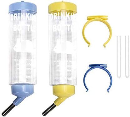 Depets 2PCS 8.45 oz No Drip Small Animal Water Bottle, Cage Water Bottles