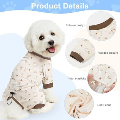 Bienbee Dog Pajamas, 4 Pack Adjustable Onesies for Small to Large Dogs 3XL