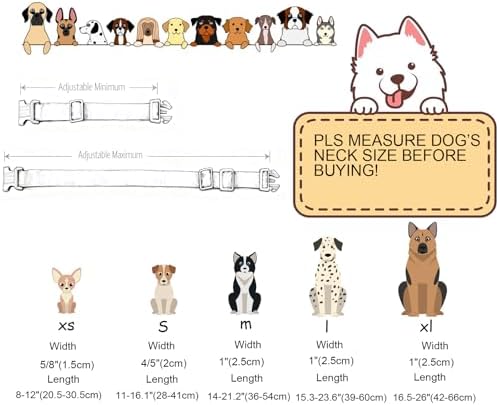 DOGWONG Valentine's Day Dog Collar-Cute Black Heart Dog Collars, Adjustable Valentine Heart Pet Collars Puppy Collar with Quick Release Buckle for Girl&Boy Dogs,XL