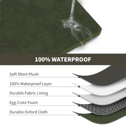 Large Waterproof Orthopedic Dog Bed with Egg Crate Foam