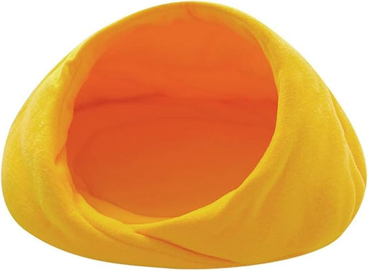 Pet Bed, Small Pet Animals Bed，Warm Cave Nest，Cozy Pet Bed，Kennel Teddy Small Winter Thickened Warm pet cat Litter Closed Four Seasons General cat Villa。 (Color : Orange, Size : Small)