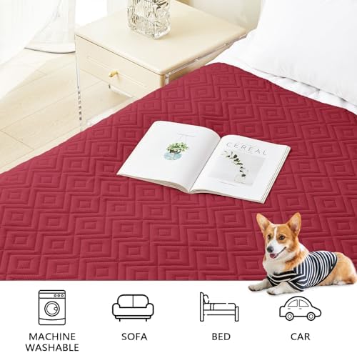 hyha Waterproof Reversible Dog Blanket, Pet Blanket for Sofa Couch