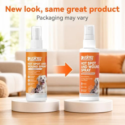 PUAINTA Dog Hot Spot Spray for Itch Relief - Quantum Silver Pet Skin Care