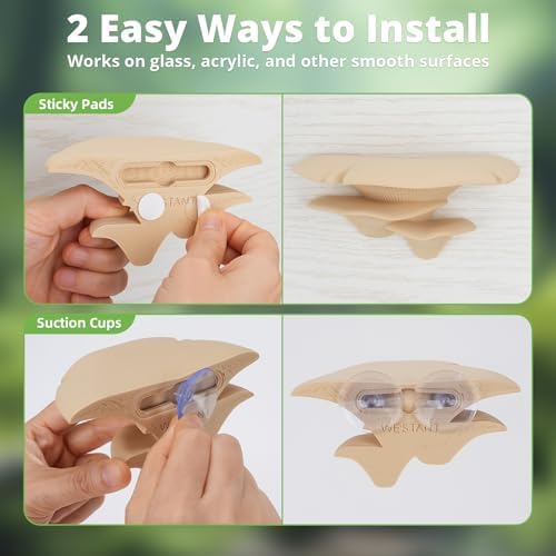 Westant Mushroom Decor for Reptile Tank, Pet-Safe (Ember, Trio Cap)