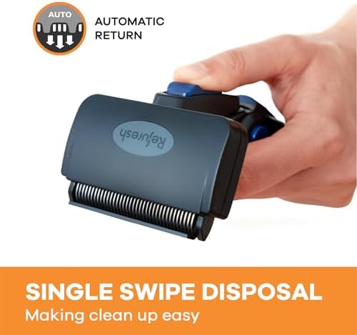 Deshedding Dog Brush for Short/Medium Hair (Medium,Blue) – Gentle Deshedding Tool for Dogs & Cats – Reduces Shedding, Without damaging Topcoat. Removes Loose Fur & Dead Undercoat.