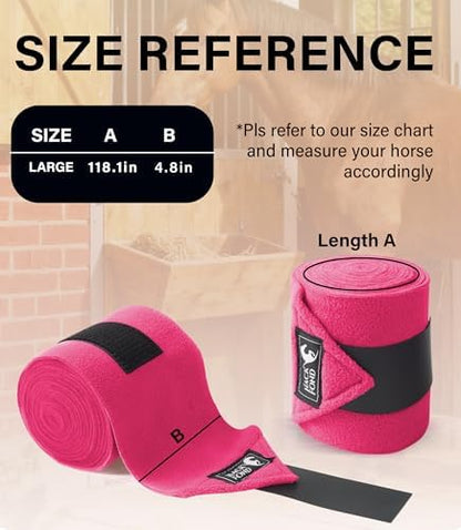 Polo Wraps for Horses Set of 4, Leg Wraps for Horses