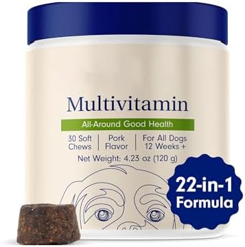 Dog Multivitamin-22‑in‑1 Multivitamin Chews for Dogs, Digestive and Immune Supplement Supports Skin Coat Joint Immunity for All Breeds
