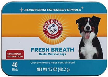 Arm & Hammer Advanced Care Dog Dental Breath Mints, Chicken, 1.7 Oz